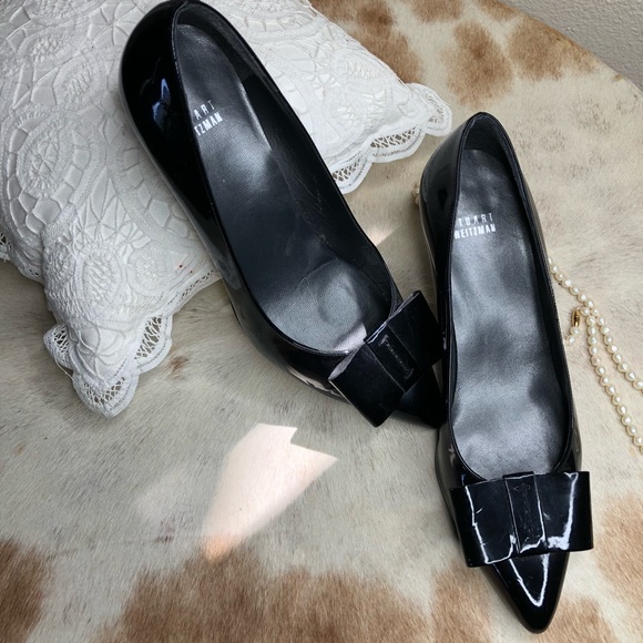 Stuart Weitzman Shoes - 💯Stuart Weitzman Black Patent Leather with Bow